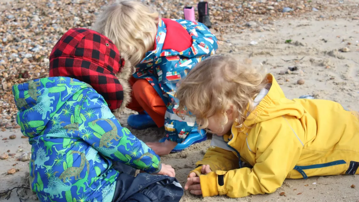 Children playing in the sand