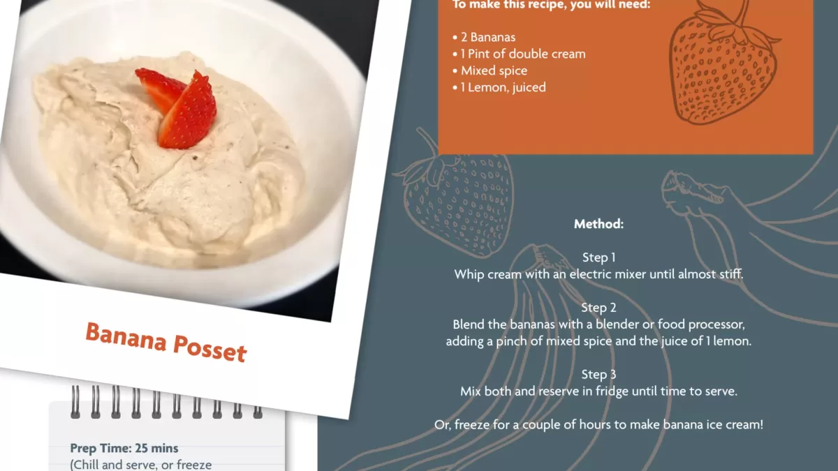 recipe for banana posset