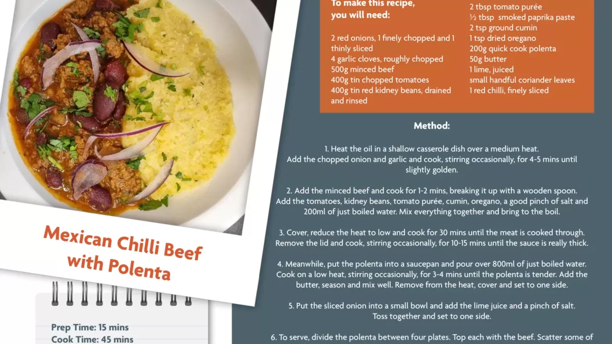 Reflections Recipe Card - Mexican Chilli Beef