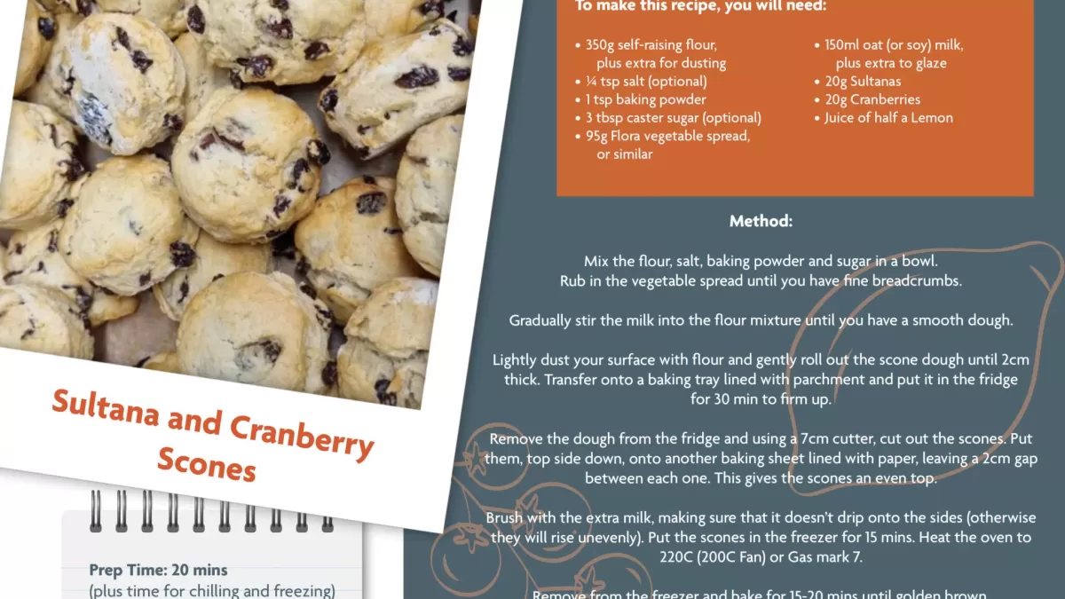 Reflections Recipe Card - Sultana and Cranberry Scones